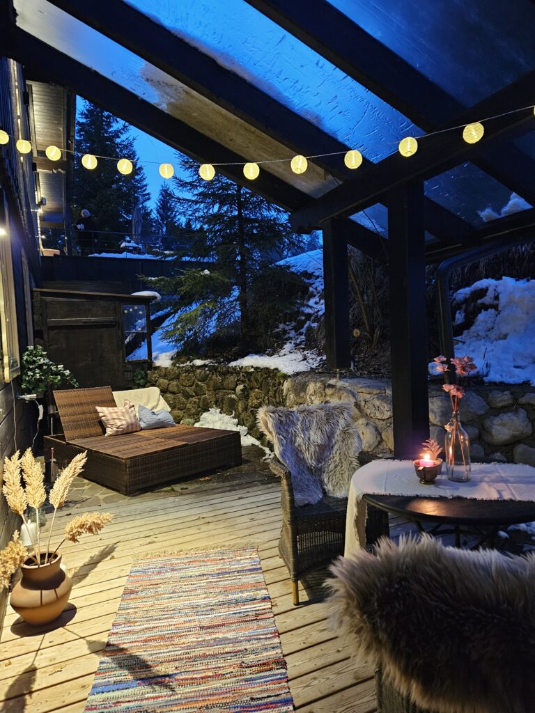 Abendliche Romantik auf der Privatterrasse